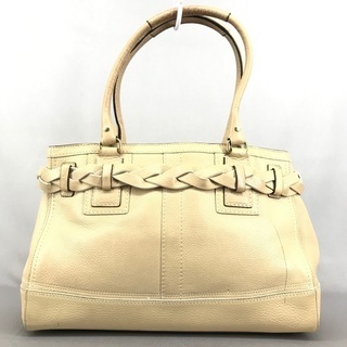 COACH オールドコーチ アイボリーエンボスレザー肩かけショルダー