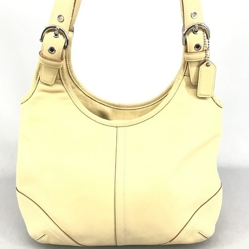 COACH オールドコーチ アイボリーレザー肩かけショルダートートバッグ シグネチャー 日本未発売モデル K9S−9249
