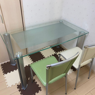 【ネット決済】テーブル　ガラステーブル