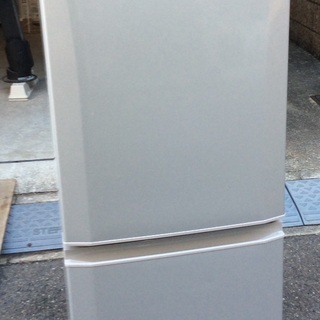 【RKGRE-535】特価！三菱/146L 2ドア冷凍冷蔵庫/MR-P15Z-S/中古品/2016年製/当社より近隣無料配達！