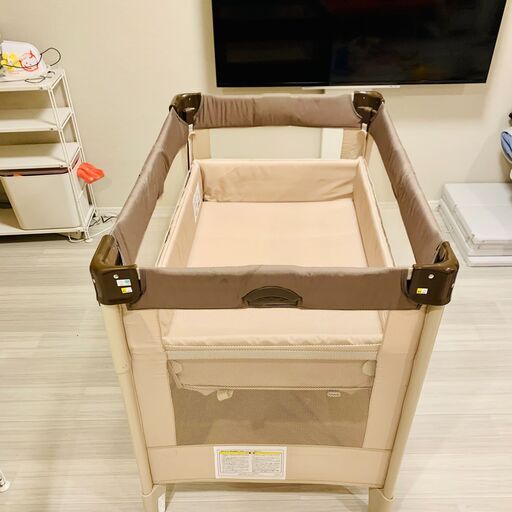 購入廉価 Aprica アップリカ ココネルエアー ベビーベッド ミルク 