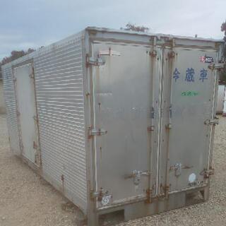 横扉付き】【内装ステンレス】【3t車でも配送可】物置 アルミコンテナ