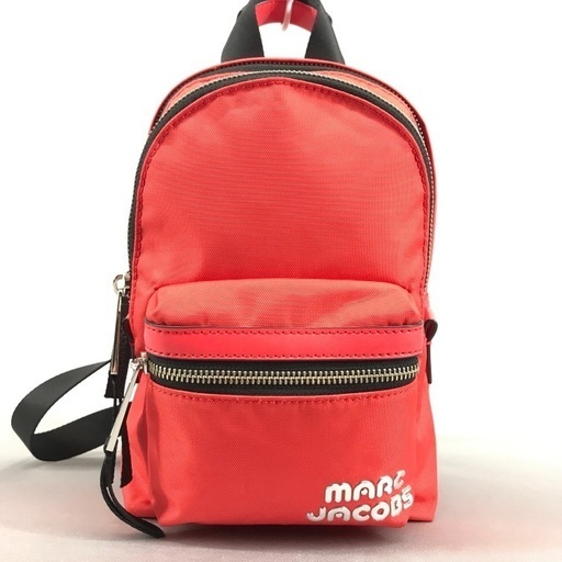 MJ マークジェイコブス オレンジナイロン ミニリュック スナップ