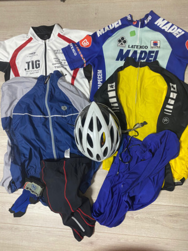 トレック5200フルカーボン ホイール、ヘルメットほか付けます