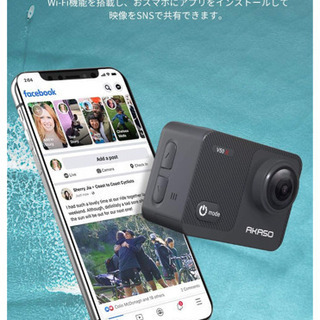 新品 アクションカメラ 4K 20MP解像度 水中カメラ