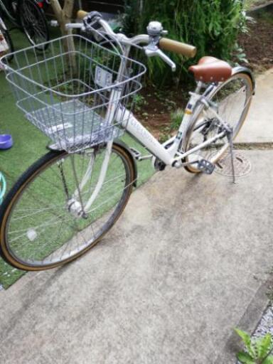 自転車　白色