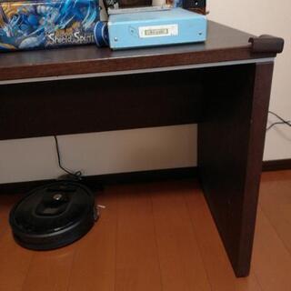 藤光家具 高級 ブラウン 机 サイドチェスト付き デスク 奥行き60cmの 