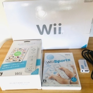 Wii本体セット+初めてのWiiパック+ HDMI出力　ソフト付き