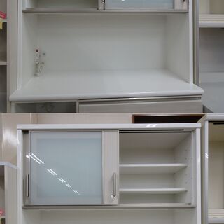 NITORI/ニトリ レンジボード 食器棚 ハイタイプ ポスティア120  ホワイト【ユーズドユーズ名古屋天白店】 J494