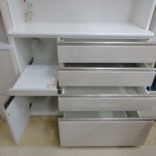 NITORI/ニトリ レンジボード 食器棚 ハイタイプ ポスティア120  ホワイト【ユーズドユーズ名古屋天白店】 J494