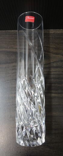 Baccarat/バカラ ARLKLEVYデザイン グラス花瓶 高さ22センチ【ユーズド  
