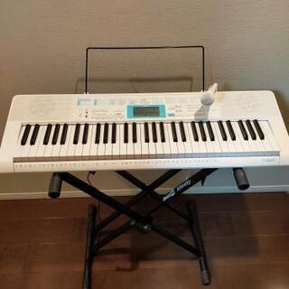 カシオ61鍵盤電子キーボードLK128、スタンド付【値下】