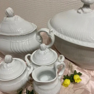 値下げ❗リチャードジノリ4点スープチューリン、ティーポット、シュガー、ポット