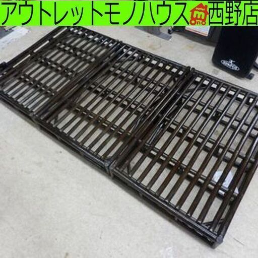▶籐すのこベッドフレーム 幅100cm×奥行200cm×高さ13cm ラタンベッド シングルサイズ 三分割 すのこベッド ペイペイ対応 札幌市西区西野