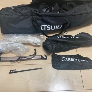 DoD いつかのタープ ペグはクイックキャンプのブラック仕様 テスト使用