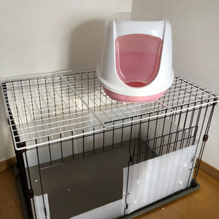 【取引中】猫用ケージ＆トイレ
