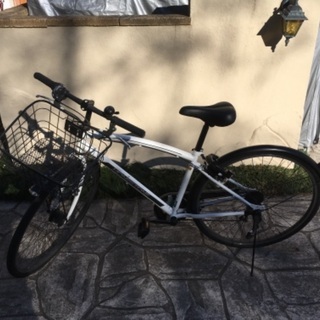27型 クロスバイク オートライト 鍵付き カゴ付き 泥除け付き 2年使用中古