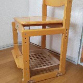 学習机の椅子 キャスター付 ラック付 DIY 木材