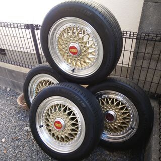 希少】BBS RS風 205/55R16 PCD98/100 4H ハブ径58.1 フィアット 