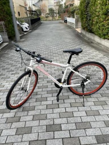 クロスバイク　自転車　scott alloy 6061　24段変速　サイドスタンド付き