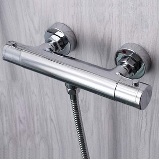 浴室用混合水栓　 壁付けタイプ　サーモスタット付き　シャワー付き