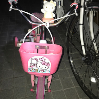 商談中☆キティ自転車♡高槻市立冠中学まで取りに来てくださる方！