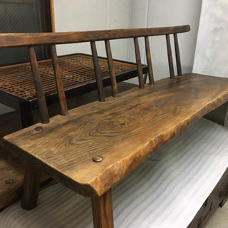 お渡し決定【焼杉無垢材】沖縄工房　ダイニングセット