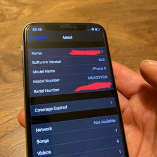 【値下げ 】iPhone X  256GB SIMフリー　シルバー　バッテリー83%