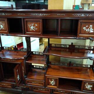 唐木 螺鈿細工 飾り棚