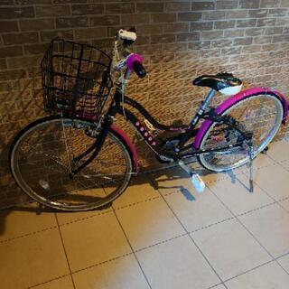 【ネット決済】女の子用 自転車WB464 ブラックパンサー 24インチ