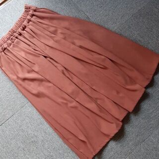 ブラウン　フリーサイズ　スカート