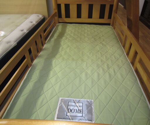 R224 国産 ITOKI 天然木 二段ベッド マットレスセット 幅108cm 美品