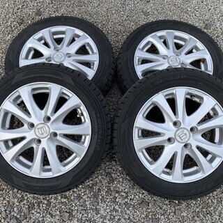 155/65R14 ダンロップスタッドレスタイヤ＋アルミ 4本セット