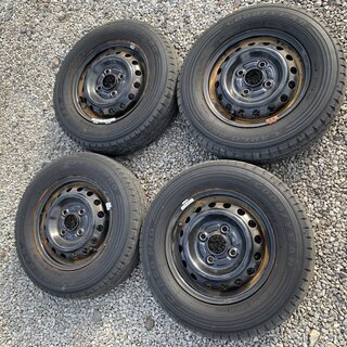 サマータイヤ+ホイールセット 145R12 ジャンクグッドイヤー バモス装着の画像