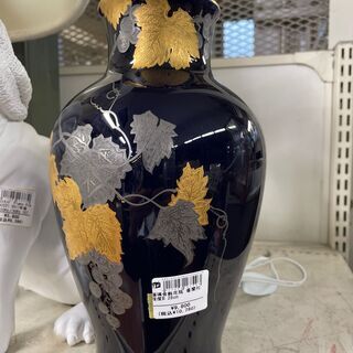 香蘭社　瑠璃金蝕　花瓶　28㎝