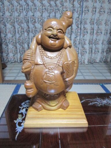値引きします！【置物】木彫り　布袋