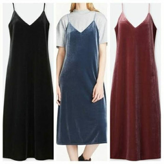 Uniqlo ベロアキャミソールワンピース ぽぴー 八幡前の服 ファッションの中古 古着あげます 譲ります ジモティーで不用品の処分