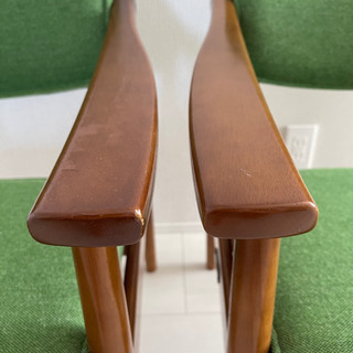 カリモク60 Dチェア タープグリーン 中古品2個セット