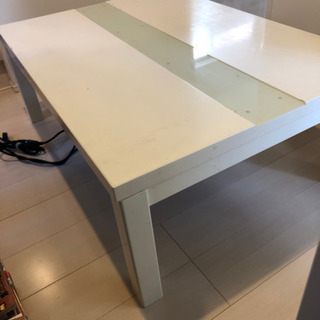 白の長方形　こたつテーブル