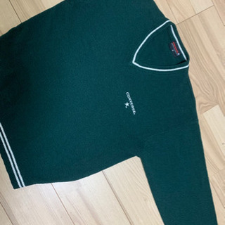 【コンバース】おしゃれな緑色セーター