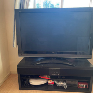 【ネット決済】HITACHI 46インチテレビ&スピーカー付きテ...