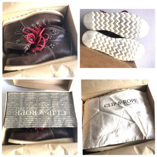 CLIP&ROPE メンズ　シューズ　ブーツ　ハイカット　革靴　ブラウン　茶 - 靴/バッグ