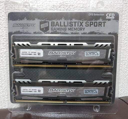PCパーツ Ballistix Sport DDR4 3000 32GB
