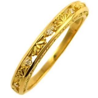 レディース イエローゴールド金18k【ダイヤモンド】品質保証書SUEHIRO