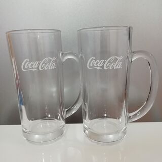 コカ・コーラ Coca-Cola ロゴ入り ジョッキグラス 2個