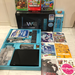 Wii 本体　黒色　ソフト10本　セット！！