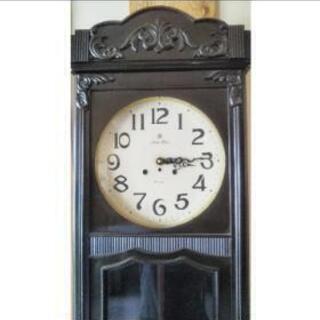 アンティーク　掛け時計　振り子時計　愛知電気株式会社　縦114横44奥行き15 アンティーク 掛け時計 振り子時計 愛知電気株式会社 説明書付