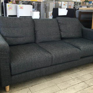 モダンな黒い3人掛けソファ 1/4 【人気なスタンダードデザイン✨】 福岡東区 定価¥48,900 3P