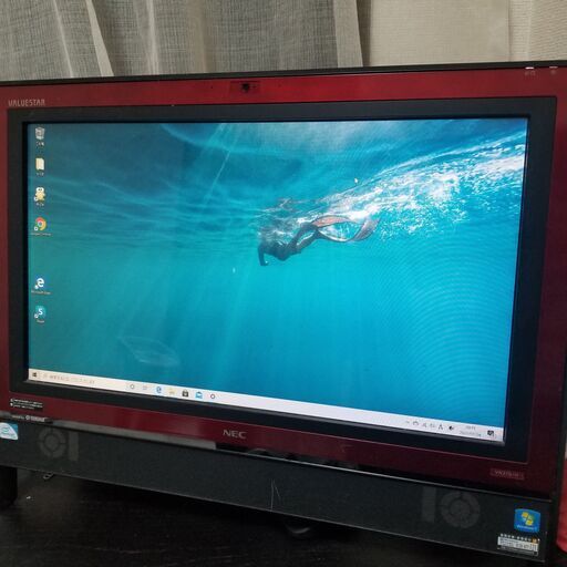 NEC デスクトップパソコン パソコン VN370/H レッド デスクトップ 一