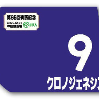 【ネット決済・配送可】クロノジェネシス 有馬記念 ミニゼッケン ...